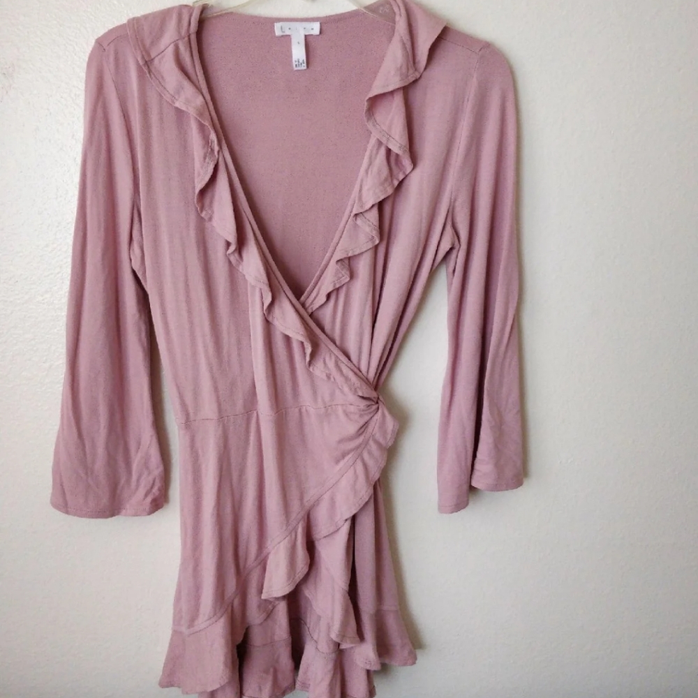 Blush pink color tie top